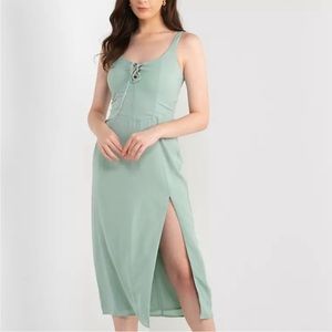 Abercrombie Corset Lace Up Midi Dress